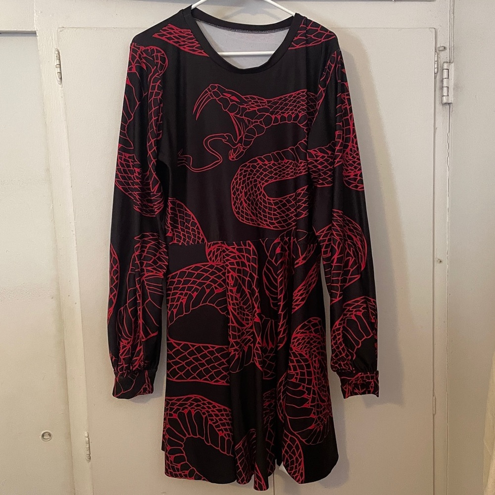 Blackmilk Clothing Deadly Nightshade Bishop Skater Dress XXL